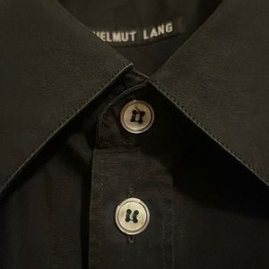 HELMUT LANG Short Sleeve Black Dress Shirt